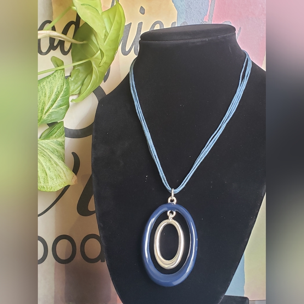 KC Design Blue Circle Necklace